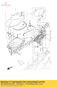 yamaha 9018506X0100 nut, self-locking - Bottom side