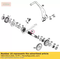 Qui puoi ordinare albero di avviamento '94 da KTM , con numero parte 58033021300: