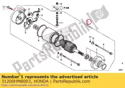 Aquí puede pedir motor de arranque de Honda , con el número de pieza 31200HM8003: