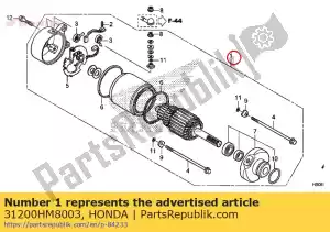 honda 31200HM8003 motor de arranque - Lado inferior