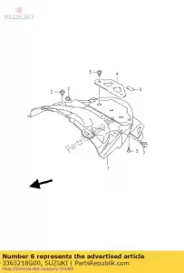 suzuki 3365218G00 coussin, arrière co - La partie au fond