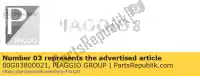 00G03800021, Piaggio Group, tubo derbi atlantis 50 1999, Nuevo