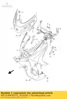 4813149F00Y7L, Suzuki, couverture avant suzuki uh 125 2005 2006, Nouveau