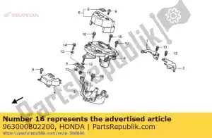 Honda 963000802200 parafuso, flange, 8x22 - Lado inferior