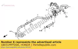 Aqui você pode pedir o tubo a, válvula de controle de injeção de ar em Honda , com o número da peça 18651MFFD00: