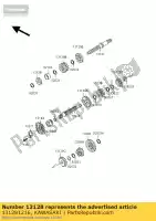 131281216, Kawasaki, transmisión del eje ou bn125-a1 kawasaki eliminator 125 1998 1999, Nuevo