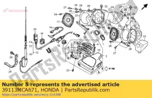 honda 39113MCA671 bouton (audio) - La partie au fond