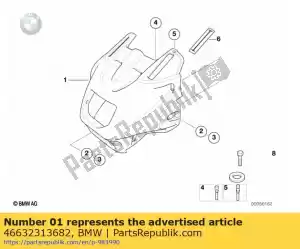 Bmw 46632313682 carenatura superiore, blu - immagine 13 di 13