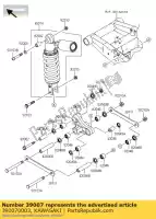 390070003, Kawasaki, Arm-susp, uni trak zr750-j1h kawasaki z zx 750 800 1000 1200 2004 2005 2006 2013 2014 2015 2016, Nuevo