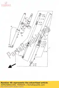 yamaha 3DM258861000 holder, brake hose - Bottom side