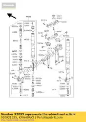 Ici, vous pouvez commander le joint, tube extérieur de fourche kx125-l2 auprès de Kawasaki , avec le numéro de pièce 920931525: