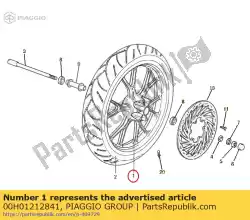 Here you can order the front wheel. Black from Piaggio Group, with part number 00H01212841: