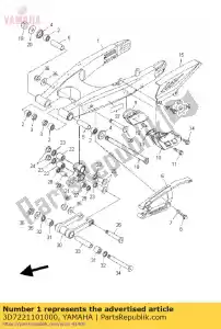 yamaha 3D7221101000 bras arrière comp. - La partie au fond