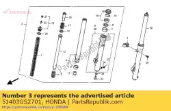 Aquí puede pedir primavera, padre colchón de Honda , con el número de pieza 51403GS2701: