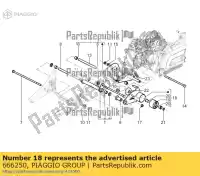 666250, Piaggio Group, Wspornik silentbloku piaggio beverly zapm69200 zapma210 zapma2100 zapmd2100 125 300 2010 2016 2017 2018 2019 2020 2021 2022, Nowy