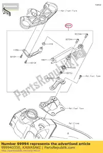 kawasaki 999940350 kit amortisseur de direction zx63 zx636 - La partie au fond