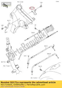 kawasaki 921710605 clamp,fr,rh vn900b6f - Bottom side