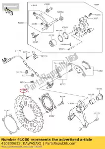 kawasaki 410800632 disc,rr klz1000bff - Bottom side