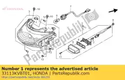 Ici, vous pouvez commander le aucune description disponible pour le moment auprès de Honda , avec le numéro de pièce 33113KVBT01: