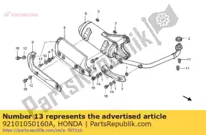 Honda 92101050160A zeskantbout, 5x16 - Onderkant