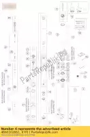 48601028S1, KTM, asklem l / s met binnenband ktm exc xc xcf 125 150 250 300 350 450 500 2013 2014 2015, Nieuw