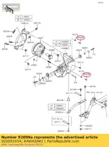 Kawasaki 920091654 screw - Left side