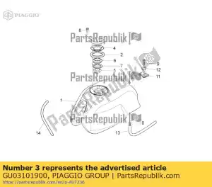 Piaggio Group GU03101900 flens - Onderkant