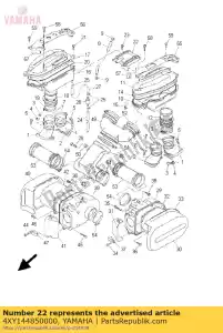 yamaha 4XY144850000 tuyau, joint - La partie au fond