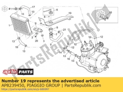 Aprilia AP8239450, Travamento do painel. preto, OEM: Aprilia AP8239450