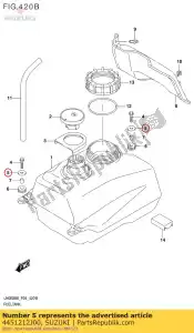 Suzuki 4451212J00 cuscino, serbatoio - Il fondo