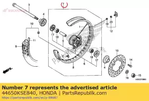 honda 44650KSE840 rueda subconjunto., fr. - Lado inferior