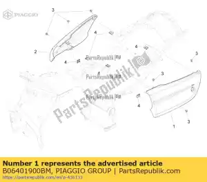 Piaggio Group B06401900BM panel boczny lewy. bia?y - Dół