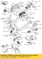 110551835, Kawasaki, suporte, almofada, lh kawasaki gtr  c e 1400gtr abs zg1400 kact 1400 , Novo