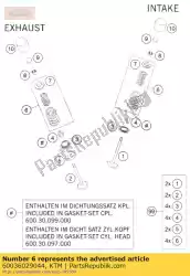 Ici, vous pouvez commander le kit ressort de soupape lc8 2003 auprès de KTM , avec le numéro de pièce 60036029044: