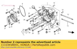 Qui puoi ordinare boccola, gomma del gancio del motore da Honda , con numero parte 11103KVB901: