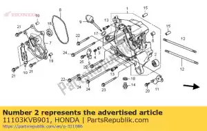 Honda 11103KVB901 bucha, borracha do gancho do motor - Lado inferior