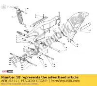AP8152111, Piaggio Group, vis m8x40 aprilia  af1 rs 125 1987 1999 2000 2001 2002 2003 2004 2005 2006 2007 2008 2009 2010, Nouveau