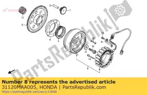 Honda 31120MAA005 estator comp. - Lado inferior