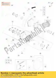 ktm 47110001044 achterwiel cpl. 14 '2013 - Onderkant