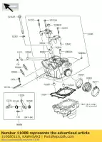 110080116, Kawasaki, g?owica-komp-cylinder kx250t7f kawasaki kx 250 2006 2007 2008, Nowy