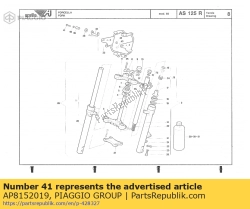 Aprilia AP8152019, Vis d'assemblage spéciale m6x12, OEM: Aprilia AP8152019