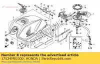 17524MEJ300, Honda, tappetino a, serbatoio carburante honda cb 1300 2003 2005 2007 2008 2009 2010, Nuovo