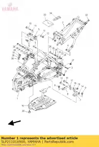 Yamaha 5LP211016900 front frame comp. - Bottom side