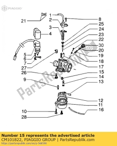 aprilia CM101822 chorro principal - Lado inferior