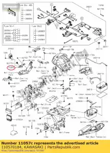 kawasaki 110570184 01 suporte, buzina - Lado inferior