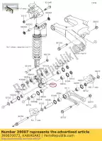 390070073, Kawasaki, Rami?-susp, uni trak kx450d7f kawasaki  klx kx 450 2007 2008 2009 2010 2011 2012 2013 2014 2015 2016 2017 2018 2019 2020 2021, Nowy