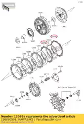 Here you can order the clutch plate set from Kawasaki, with part number 130880591: