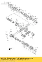 2422127A01, Suzuki, gear,2nd drive suzuki gsf bandit su u gsx  f gsxr u3 fu s fu2 x xu2 w anniversary sua u2 ua u1 sa a xu3 sp r r750 r750x r750r gsx600fuu2 gsx750f gsf600n gsx600f gsf600s gsf600ns gsx750 gsf600nsz gsf650nsnasa 600 650 750 , New