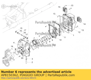 aprilia AP8150362 tornillo penetrante - Lado inferior