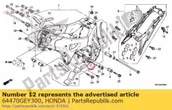 Ici, vous pouvez commander le tapis, feu arrière auprès de Honda , avec le numéro de pièce 64470GEY300: